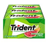 Trident Sandía Twist Goma sin azúcar - con xilitol - 12 paquetes (total 168 unidades)