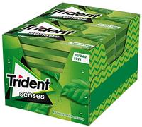 Trident Senses - Chicles sin azúcar sabor hierbabuena - Paquete de 12 envases de 23 g