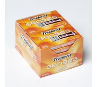 Trident Senses Tropical Mix Chicles Masticables (caja de 12 paquetes x 14 chicles, total: 168 chicles)