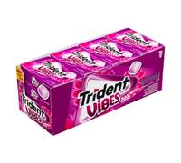 TRIDENT Vibes Berries, Chicles Sin Azúcar Sabor Frutos Rojos Pack 16 uds