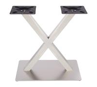 TRIEBAN Patas de mesa de metal, forma de V, acero inoxidable cepillado, para mesa de bistró, 70 cm / 72, plata, 1 pieza