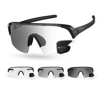 TriEye Gafas de Ciclismo Fotocromáticas Con Espejo Retrovisor - Gafas de Sol UV-400 Para Hombres y Mujeres - Transparentes Con Lentes Fotocromáticas (0-3)