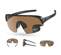 TriEye Unisex - Adultos Gafas Deportivas-2016060010 Gafas Deportivas, Negro, Talla Única