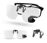 TriEye View Clip-On Gafas de Sol con Espejo Izquierdo - Gafas Polarizadas para Usuarios de Gafas - Clip Solar 145 mm - Cristales Claros