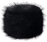 TRIFOLIUM Sombrero de Invierno Cálido y Estiloso para Mujer - Estilo Ruso Cossaco Negro Largo Sintético Etiqueta de fábrica M (HT6386-M-BK-Fox)