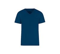 Trigema Herren V-Shirt 100% Biobaumwolle Camiseta, Bleu-Blau (Saphir C2C 552), Large para Hombre