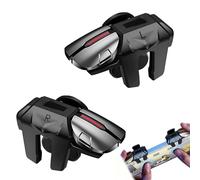 Trigger Gatillos Botones, Gatillos para Movil Rapid-Fire Tiro Rapido 6 Dedos Joystick Controller L1R1 L2R2 Disparadores para PUBG Mobile Phone Game Shoot Sensitive Control Joysticks Portátil (A)