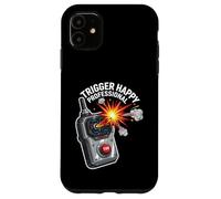 Trigger Happy Professional Funny Remote Fire Button Carcasa para iPhone 11