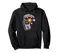 Trigger Happy Professional Funny Remote Fire Button Sudadera con Capucha