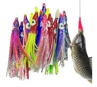 Trigi de calamares Saltwater, tare di a calamar - Señuelos para la falda de cebos de arrastre, 20 accesorios para el cebo de baño, kit de equipamiento para bajo, trucha, salmón, lucio, walleye