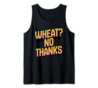 ¿Trigo? NO Gracias Ropa sarcástica Divertida celíaca sin Gluten Camiseta sin Mangas