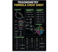 Trigonometry Identity Poster Sine Cosine Tangent Degrees Radians