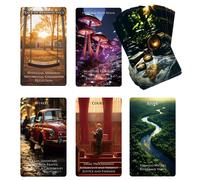 Trikendou The Place Oracle Cards Deck - Tarot Cards for Destination Beginner Oracle Deck Foiled Oracle Cards with Meaning on Them -78 Location Cards