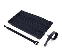 Trilance 50 St Corbatas de Cable Delgadas y Reutilizables - 20cm, Negras,Combinables para una óptima Organización de Cables en Oficinas y Centros de Datos,Resistentes Hasta 21kg de Carga.