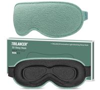Trilancer 2025 Antifaz para Dormir Innovador, Sleep Mask, Mascara para Dormir Sin Luz, Mascarilla para Hombres y Mujeres, Tapa Ojos para Dormir, Cubre Ojos para Meditación, Viajar, Avión(Verde lago)