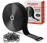 Trilancer Cintas de Sujeción de 5 cm x 10 m de Alta Resistencia con 30 Hebillas - Cintas Ajustables, Cortables a la Longitud Deseada, Reutilizables para Asegurar Cables, Mangueras, Tubos y Más