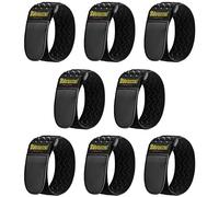 Trilancer Correas de Cincha Elástica con Tiras Antideslizantes,30 cm x 5 cm (Pack de 8)Correas con Hebilla Multiusos para Cables,Cuerdas, Mangueras, Bicicletas, Vehículos de Recreo, Pantalones, Ligas