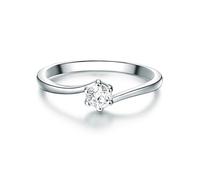 Trilani Plata de ley 925 Circonita Solitario