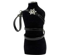 Trilly Tutti Brilli wandy Todos Brille Correa con Remaches Swarovski y Copos de Nieve de Tela, Negro Pintura - 1 Producto
