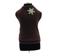 Trilly tutti Brilli wandy Todos Brille Jersey de Lana con imperdible A Copo de Nieve en Cristales, Marrón, XS - 1 Producto