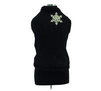 Trilly tutti Brilli wandy Todos Brille Jersey de Lana con imperdible A Copo de Nieve en Cristales, Negro - 1 Producto