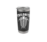 Trilobite Fossil Artrópodo antiguo Dorsal Ver Paleontología Vaso térmico de acero inoxidable de doble pared