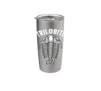 Trilobite Fossil Artrópodo antiguo Dorsal Ver Paleontología Vaso térmico de acero inoxidable de doble pared