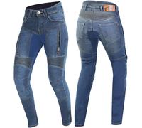 Trilobite Parado Blue Monolayer Slim Vaqueros de moto para mujer, Azul, Talla 28/32
