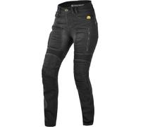 Trilobite Parado Doublelayer Slim Vaqueros de moto para mujer, negro, tamaño 32 36