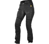 Trilobite Parado Doublelayer Vaqueros de moto para mujer, negro, tamaño 30 32