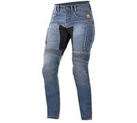 Trilobite Parado Slim Fit Pantalones de Moto para Mujer, Vaqueros de Moto, Protectores de Rodillas y Cadera, Azul, Regular, 36