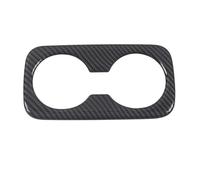 Trim Sticker Interiores Embellecedor Marco Para Portavasos Agua Trasera Del Asiento Del Coche ABS Para Hyundai Para Tucson NX4 2021-2024 Decorativas Accesorios(Carbon fiber)