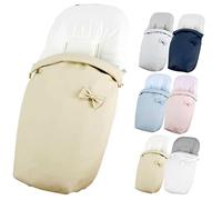 TRIMATT Saco Silla Paseo Universal Impermeable - Uso como Saco en Invierno o como Funda de Silla en Verano - Hecho en España Color Beige ECOPIEL