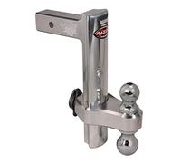 Trimax TRZ12AL, Bola de Doble Enganche Ajustable de 12 Pulgadas y Cerradura de Receptor T5 TRZ12AL, Caja de Embalaje, Aluminio Pulido