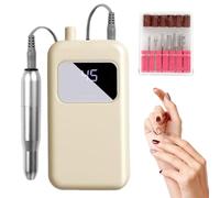 Trimglow Nail Drill Set, Portable Electric Filing System, Stable Speed Control with Gentlebufffinish, Lightweight Manicure Machine, Minimal Beauty Tool Design for Practice Salon Use