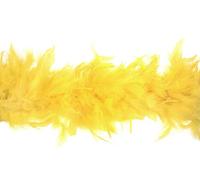 Trimits Boa de plumas de marabú, amarilla 1,8 m x 12 cm, disfraz para fiestas, festivales, desfiles, despedidas de soltero/a, Halloween y Navidad
