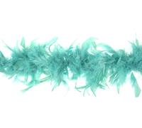 Trimits Boa de Plumas Marabú 1,8m x 12cm - Bufanda de Plumas para Disfraz, Fiestas, Vacaciones, Festivales, Pride, Despedida de Soltera, Despedida de Soltero, Halloween, Árbol de Navidad - Turquesa