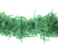 Trimits Boa de Plumas Marabú 1,8m x 12cm - Bufanda de Plumas para Disfraz, Fiestas, Vacaciones, Festivales, Pride, Despedida de Soltera, Despedida de Soltero, Halloween, Árbol de Navidad - Esmeralda