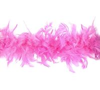 Trimits Boa de Plumas Marabú 1,8m x 12cm - Bufanda de Plumas para Disfraz, Fiestas, Vacaciones, Festivales, Pride, Despedida de Soltera, Despedida de Soltero, Halloween, Árbol de Navidad - Fucsia