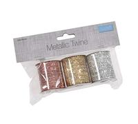 Trimits Bolsa de Cordel metálico: 10 m 3 Piezas, Poliéster, Cobre, Plata, Oro, 30