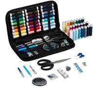 Trimits Essentials Kit de costura - Estuche portátil para adultos, principiantes, bricolaje, hogar, viajes, emergencia, reparación de botones y arreglos de ropa con agujas de hilo, tijeras, botones de