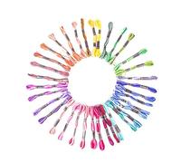 Trimits - Hilo de Bordar, algodón, arcoíris, madeja de 8 m