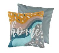 Trimits Kit de cojín de punto de cruz, parte trasera de cojín incluida, lienzo preimpreso, hilo y aguja incluidos, 40 x 40 cm, hogar