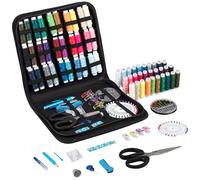 Trimits Kit de Costura Premium - Estuche de Costura para Adultos, Manualidades, Hogar, Emergencias, Reparación Botones & Arreglos Ropa con Hilo Agujas Tijeras Cinta Botones & Más - 22,5 x 20 x 3,5cm