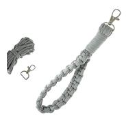 Trimits Kit de decoración de macramé, llavero gris plateado