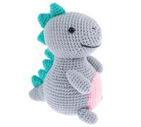 Trimits Kit de dinosaurio amigurumi a ganchillo (13 x 8 x 17 cm): incluye lana, ganchillo, marcadores de puntos, aguja, ojos, relleno e instrucciones.