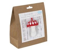 Trimits Kit de ganchillo - Seta (8 x 8,5 cm) - con hilo, aguja de ganchillo, marcadores de puntos, aguja, relleno e instrucciones - Crea una decoración única y hecha a mano para tu hogar.