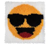 Trimits Kit de gancho de pestillo, cara feliz, Lona, 30 x 30 cm