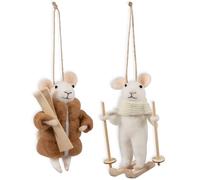 Kit de manualidades Trimits: kit de fieltro de aguja con instrucciones y fieltro de lana - adornos navideños, decoraciones para el árbol de Navidad, regalos caseros