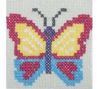 Trimits Kit de punto de cruz, mariposa, 15 x 15 cm
